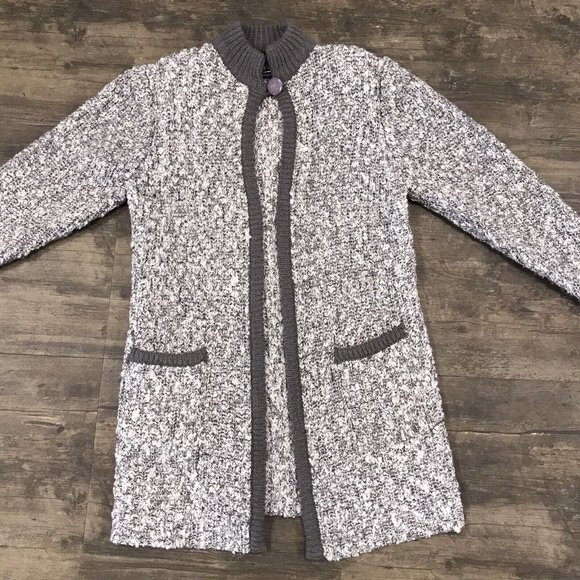 Vintage Monto Par Le Chois Women Size Medium 100% Acrylic Heavy‎ Weight Cardigan - Picture 2 of 10